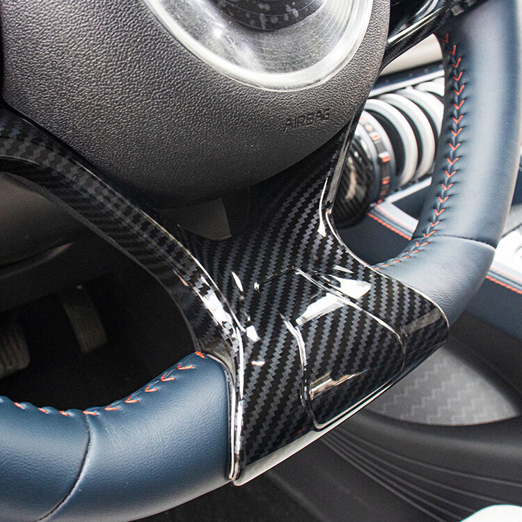 ATTO3 Interior Accessories ABS Carbon Fiber Car Steering Wheel Decoration Sticker For BYD ATTO 3 Yuan Plus manufacture