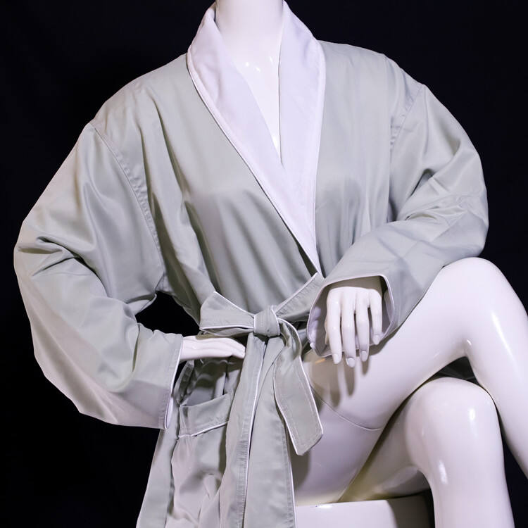 Unisex 100% Cotton Hotel SPA Cut pile bathrobe supplier