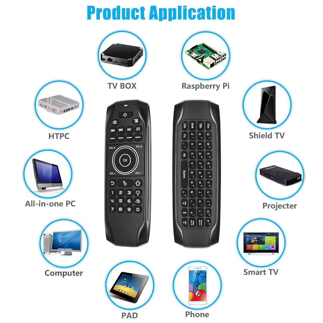Super fashion patent design unique G7 Win 10 AIR MOUSE with backlight support motion game mini keyboard turn off the display factory