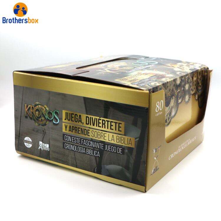 Custom Foldable Cardboard Display Box / KRONOS Corrugated Display Stand factory