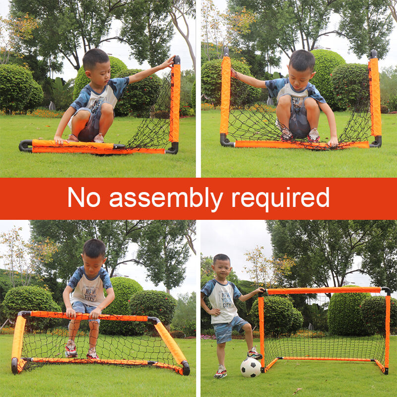 Custom logo mini professional folding portable football soccer goal net for kids training factory