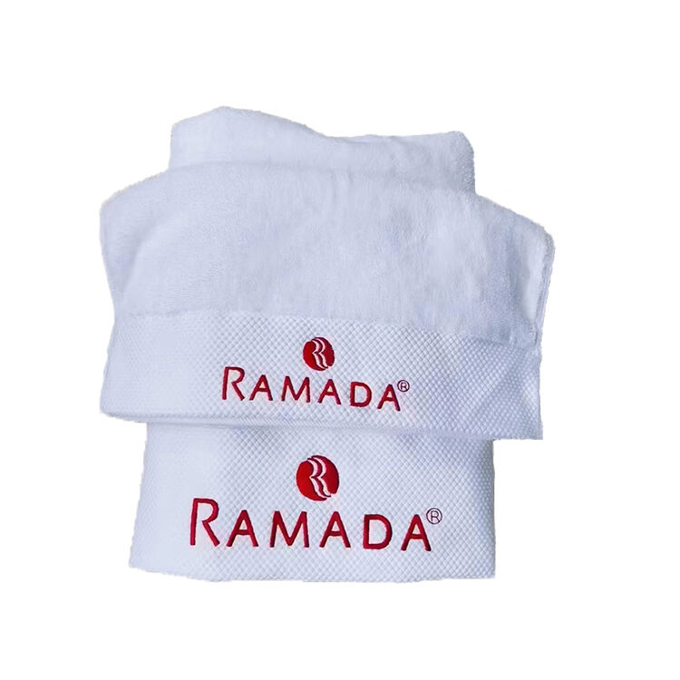 Design Logo Luxury Cotton Hotel Embroidered Bath Towel Set factory