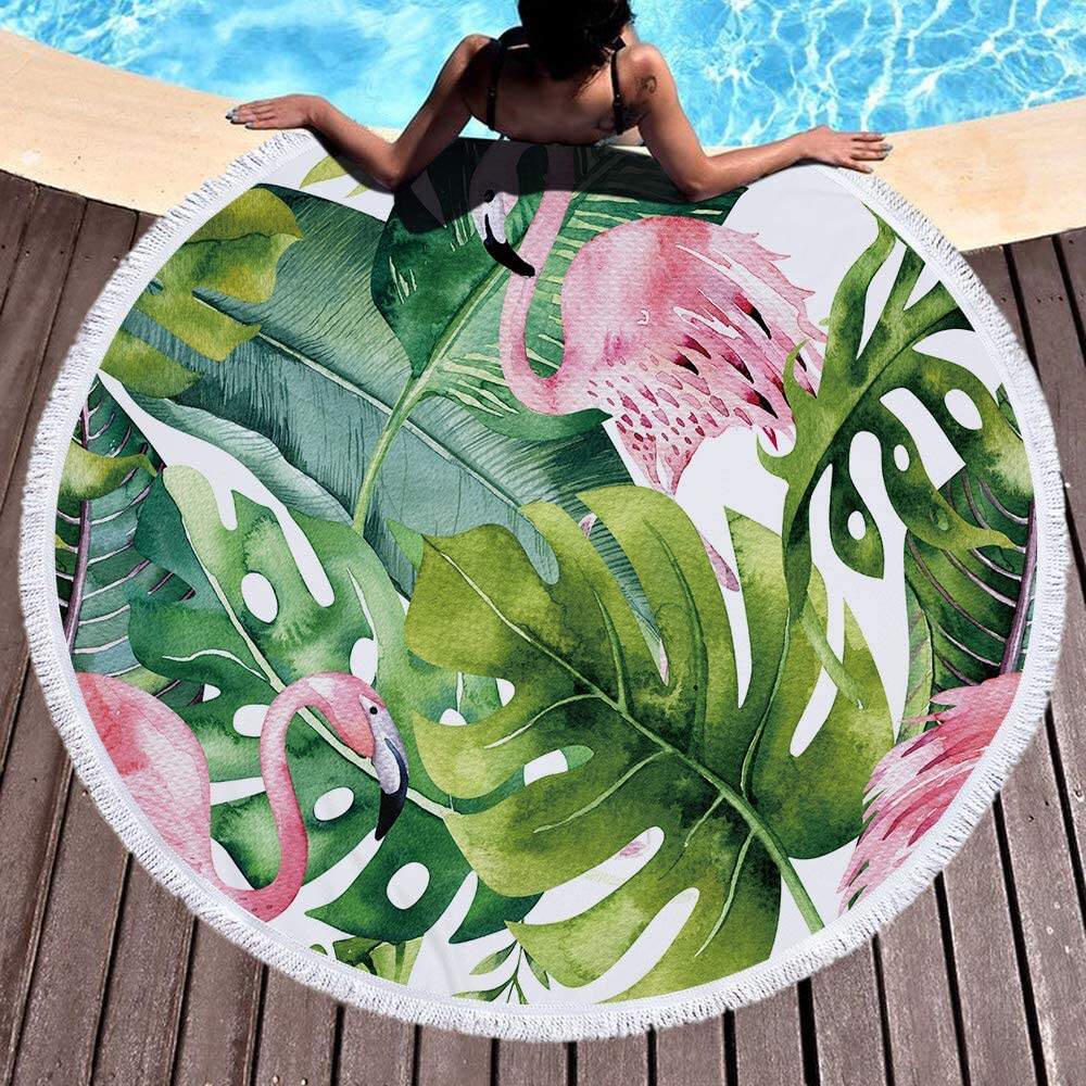 High Quality Quick Dry Custom Printed Microfiber super absorption and sand free beach towel supplier