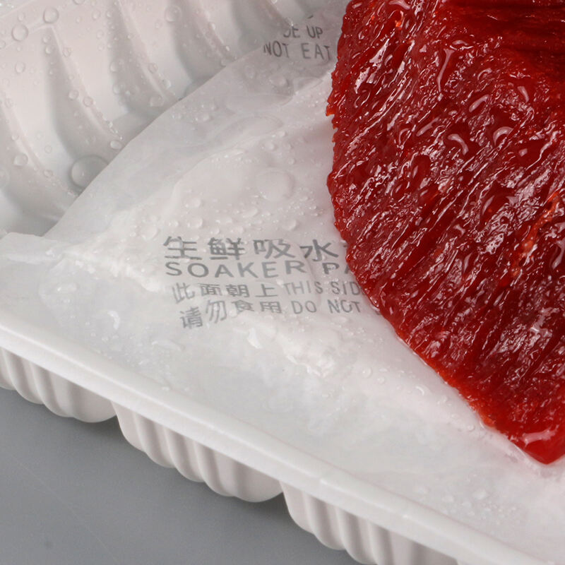 160*80mm Disposable SAP Absorbent Pad with Different Size Fruit Vegetable Seafood Absorbent Pad for Meat supplier
