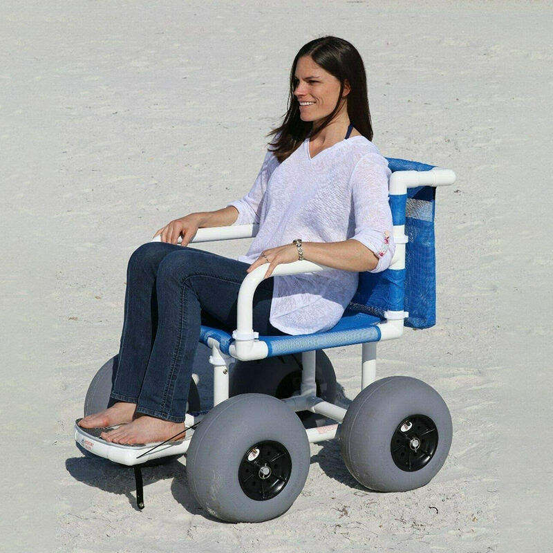 Lightweight Beach Wheelchair Portable Manual wheel chair with higher climbing wheels detachable sand chair factory