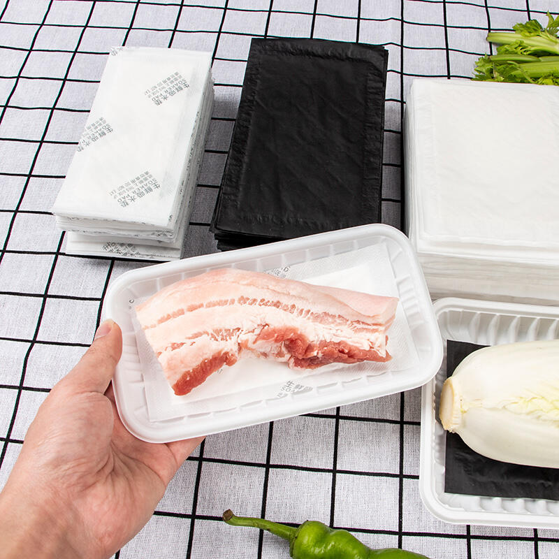 Super paper disposable white absorber high quality pe film pad for meat packaging