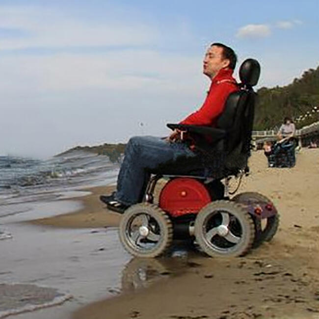 Strong capacity with electromagnetic brake seat size optional electric wheelchair conquer a variety of terrain 1350W*2  -BZ-O01 details