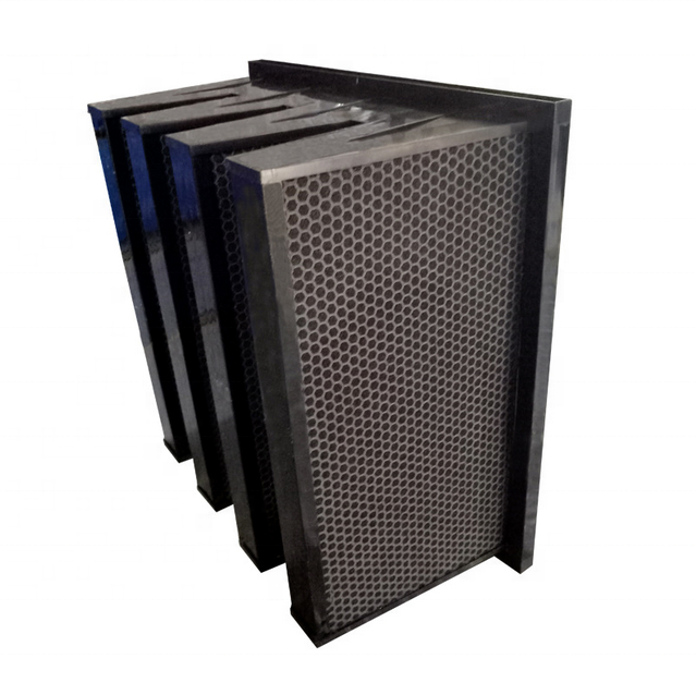 Activated V bank activated carbon filter Combined v bank air filters for plastic activated filter details