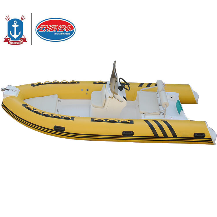 Ce 4.8m Advertising Fiberglass Rhib Boat Inflatable Semi Rigid  Boat 16ft With Boat Accessories And Engine supplier