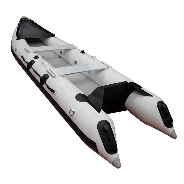 4.3m black fishing boat kaboat 430 3 people inflatable boat for lake river sea kayak details