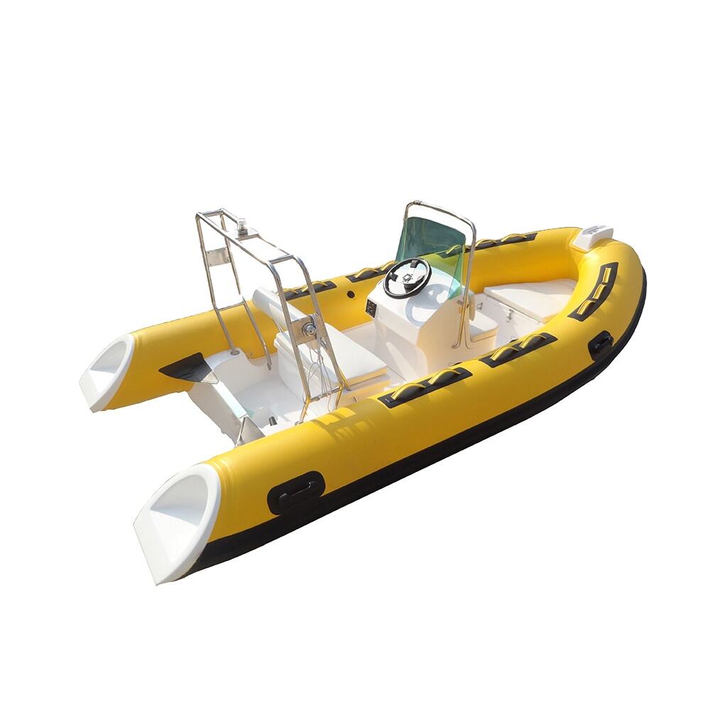 High-end fiberglass hull boat  tube inflatable boat  fishing boats inflatable RIB-340C supplier