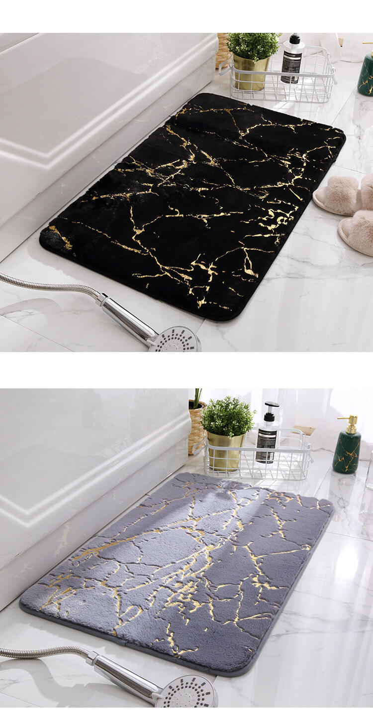 Environment Friendly Non Slip Rabbit Fur Bathroom Mat Bedroom Living Room Decorative Floor Mat supplier