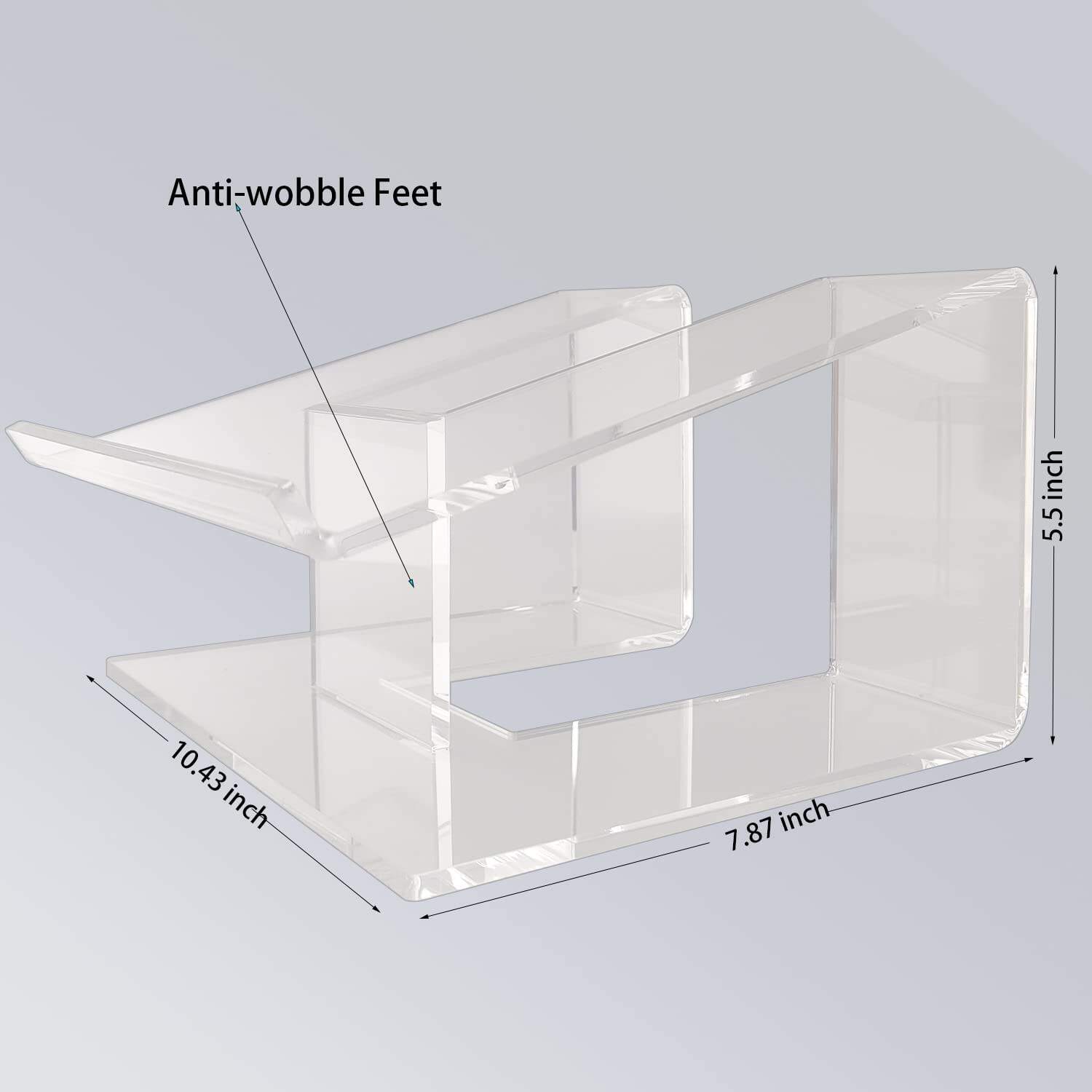 Transparent Clear Computer Display Racks Mount Riser Acrylic Laptop Stand details