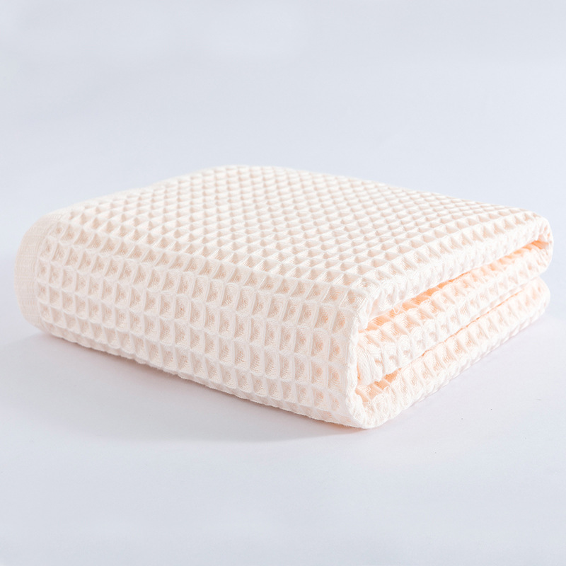 Lightweight Quick-dry 100% Cotton Waffle Weave 70x140cm Solid Color Bath Towels 30x30cm Face Towels Sets for Adults Custom LOGO manufacture