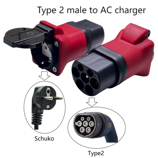 AOTAI EV Adapter Type 2 to Schuko adapter Type2 Male charger for Chinese Car G9 manufacture