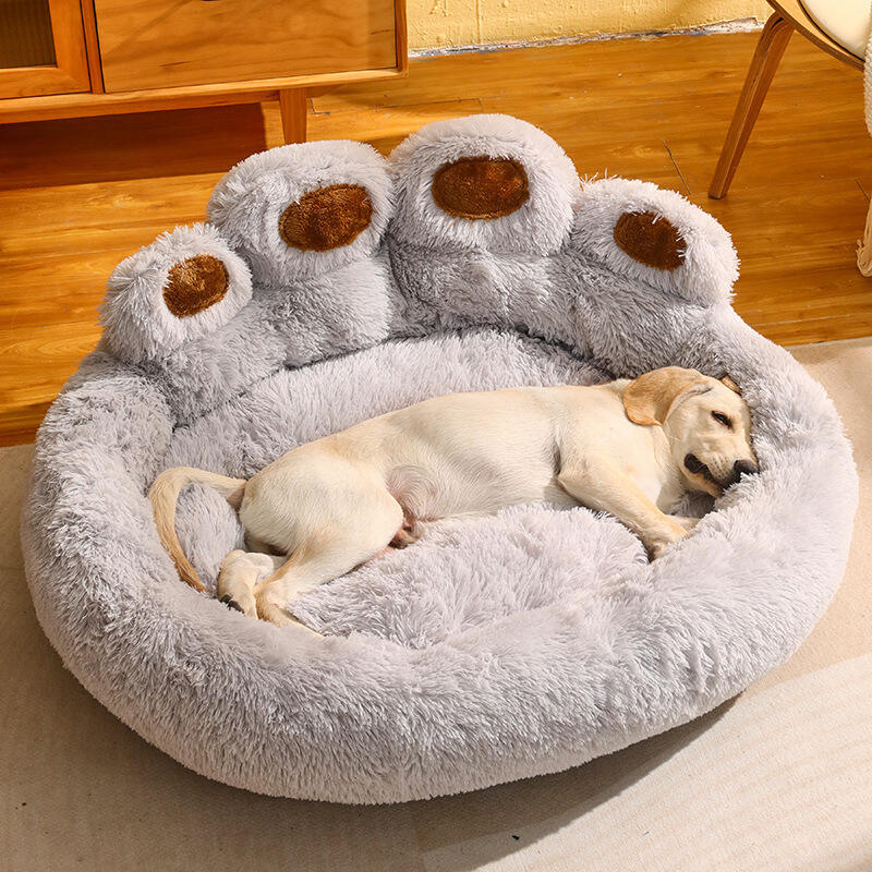 Aoyatex Factory Wholesale Luxury Pet Bed Soft Plush Dog House Pet Mat Round Warming Plush Pet Beds manufacture