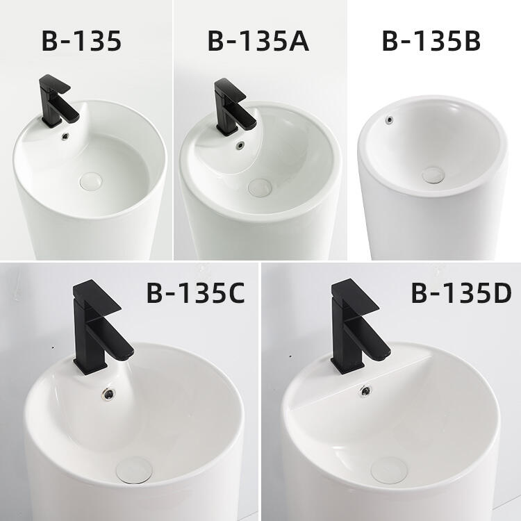 Factory new design artistic made in China customization pattern freestanding basin supplier