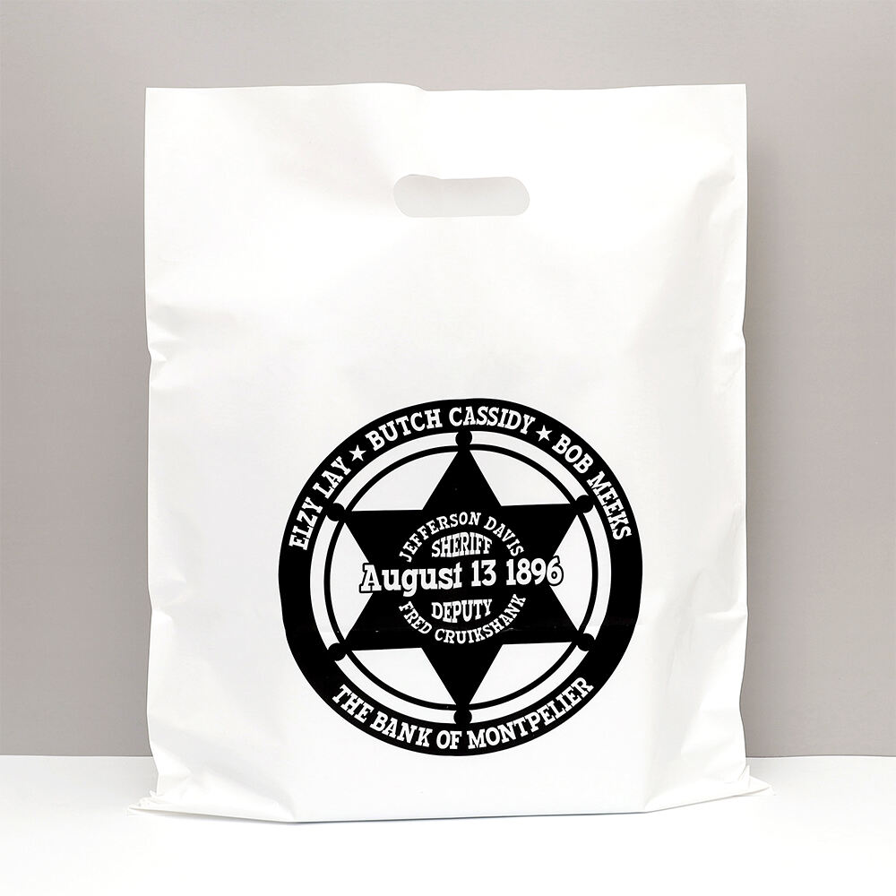 Luxury Black Plastic Shopping Bags With Logo Heavy Duty Plastic Shopping Bags details