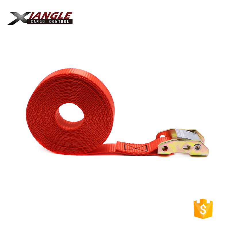 Best motorcycle 25mm polyester webbing cargo lashing 1 inch 550kgs cam buckle tie down straps supplier