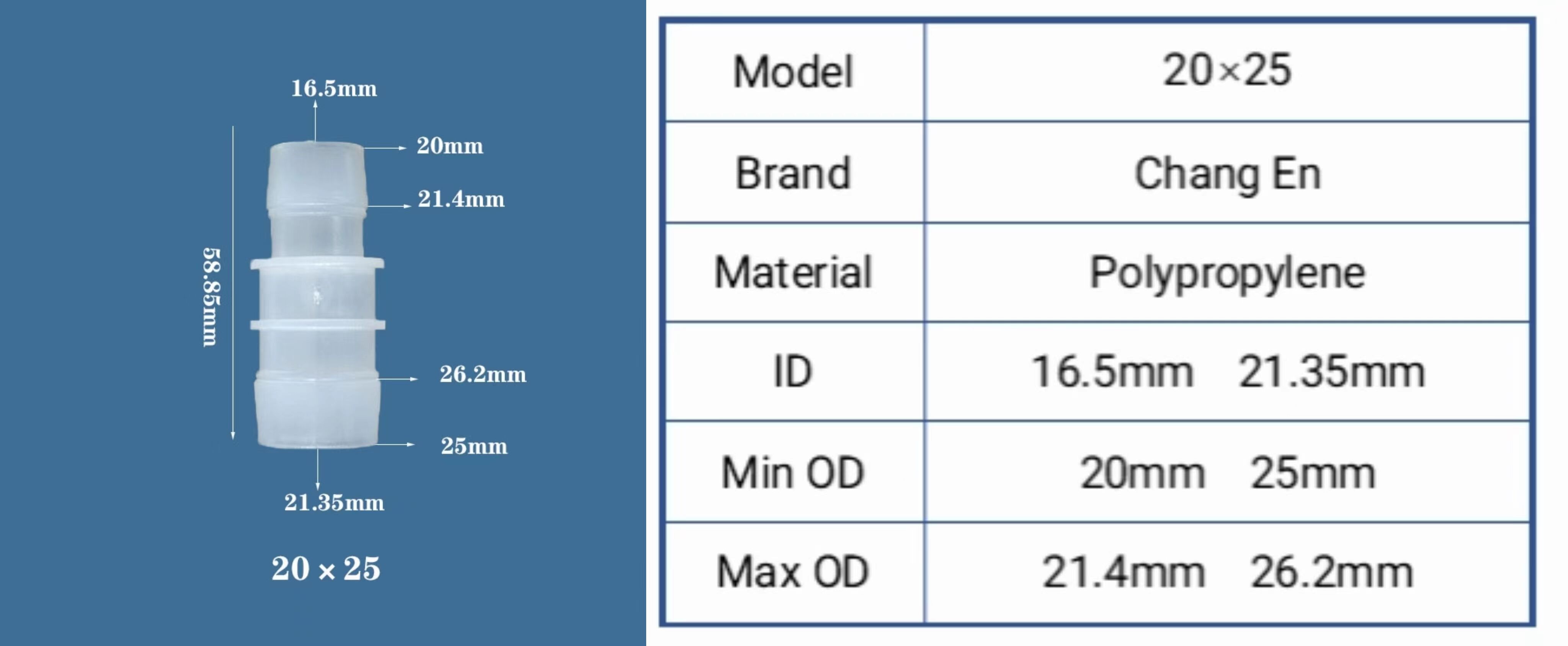 Chang En Variable diameter straight through Medical grade direct access Straight connector supplier