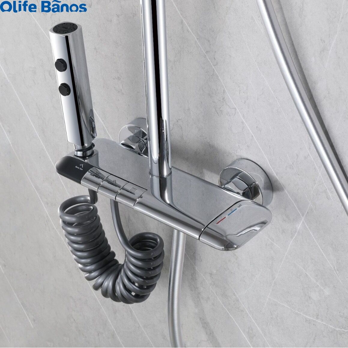 Big Promotion Brass Shower Hot And Cold Bathroom LED Light Shower Piano Key Shower Mixer Set System Faucet details