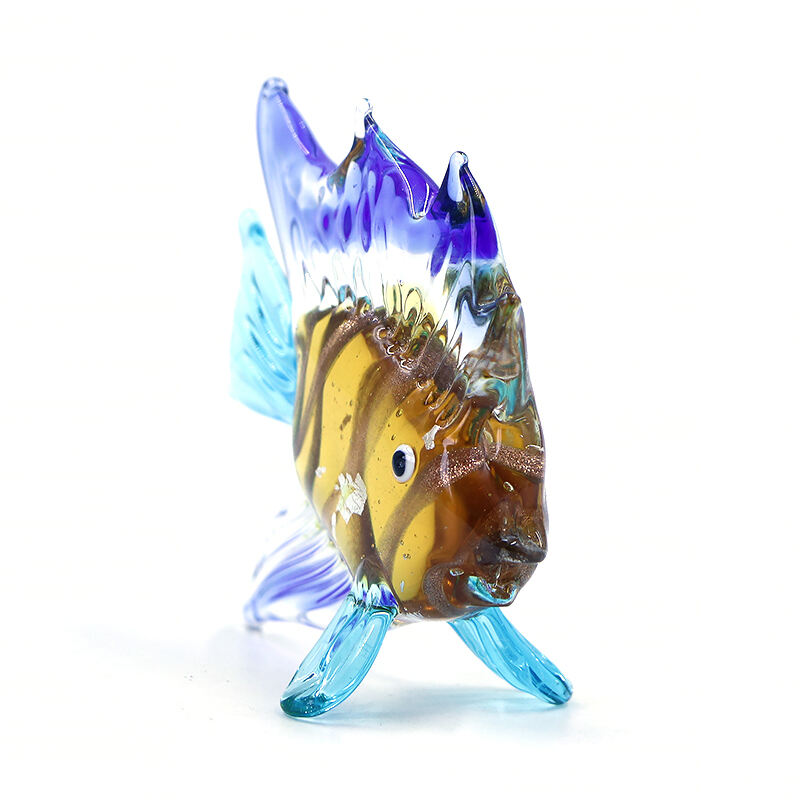 Hand Blow Large Beautiful  Murano Glass Fish Ornament Tropical Aquarium Decoration manufacture