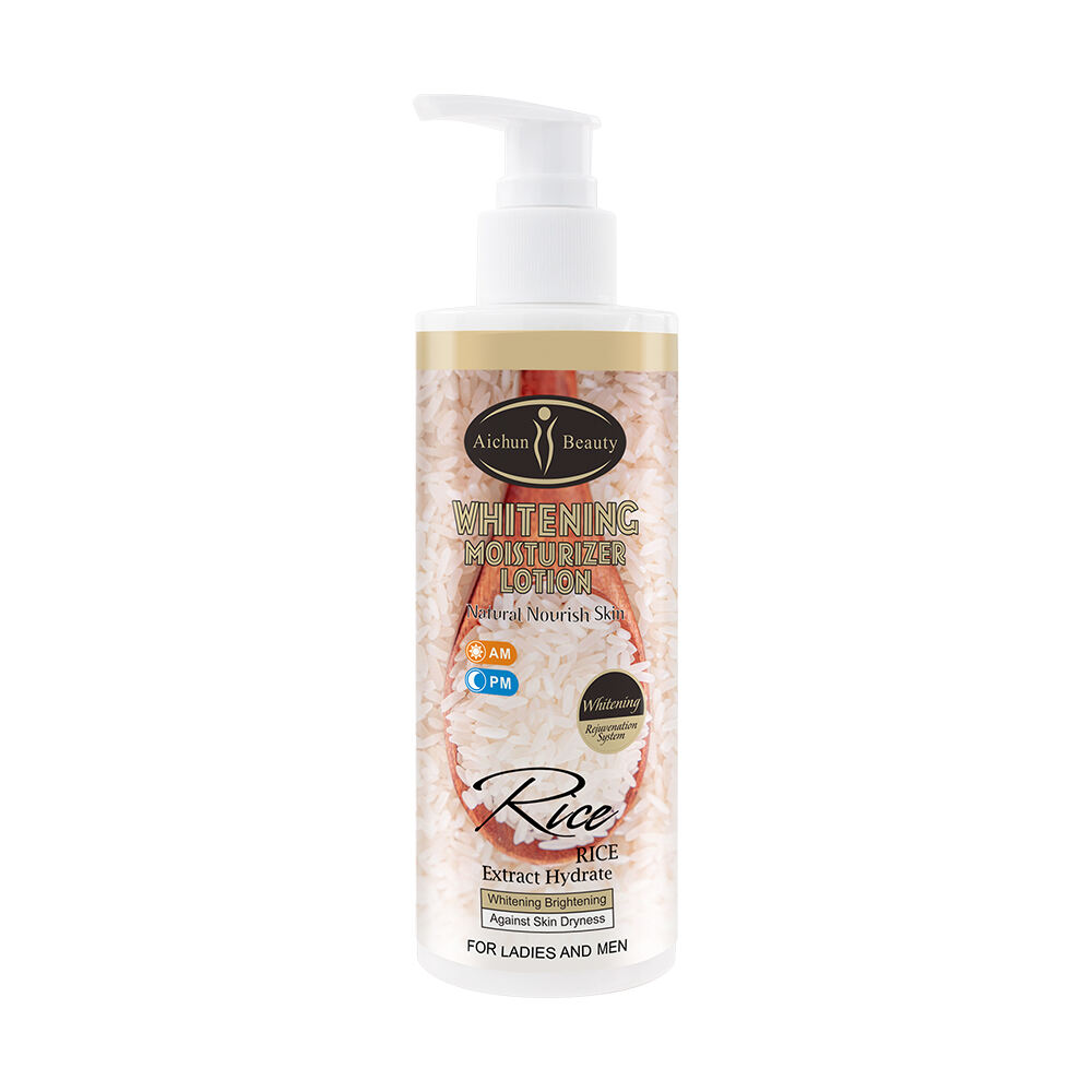 Aichun Beauty Natural Nourish Body Care Lotion éclaircissante pour le corps à l'extrait de riz pour l'hydratation