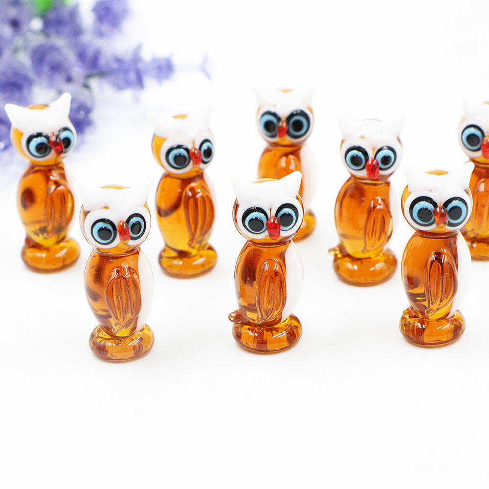 Garden Decorative Lampwork Handmade Glass Flower Animal Figurine With Metal Stake manufacture