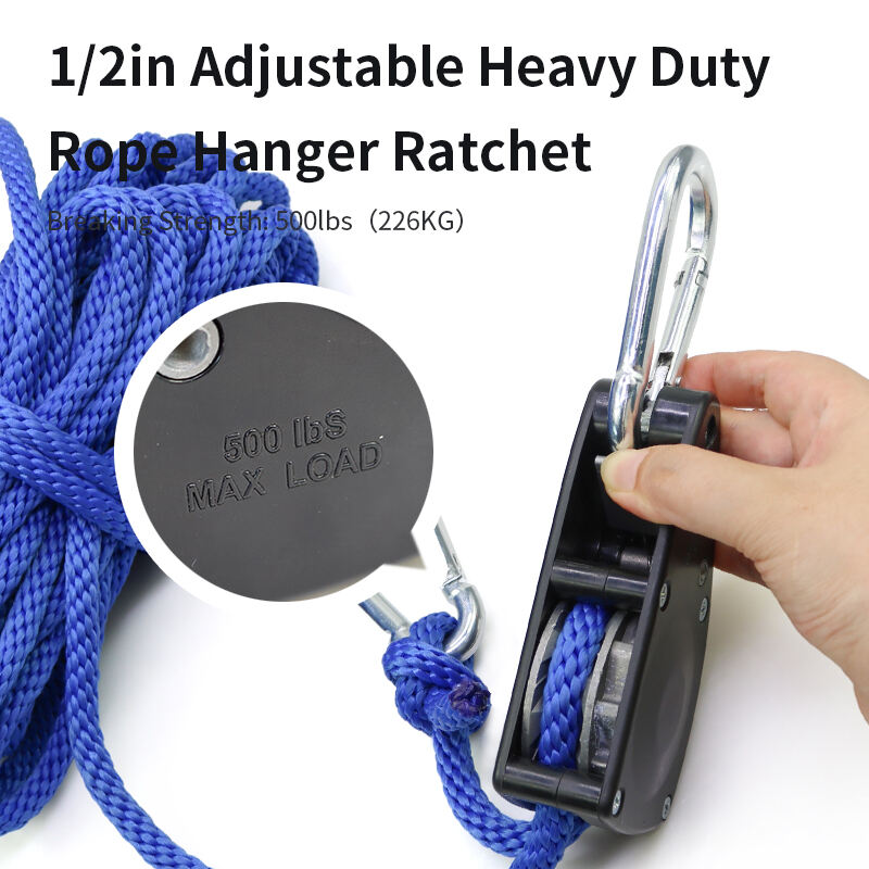 1/2 inch 500lbs rope ratchet tie down for hoisting securing large loads factory