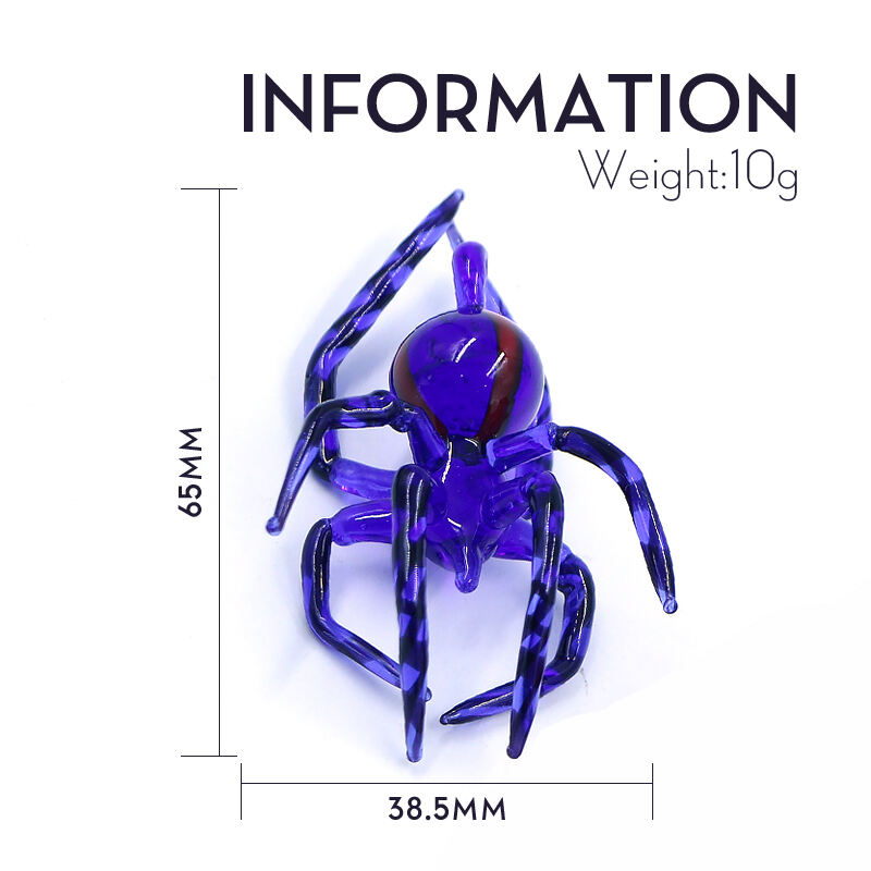 Halloween Hanging Glass Lampwork Spider Figurine Ornament manufacture