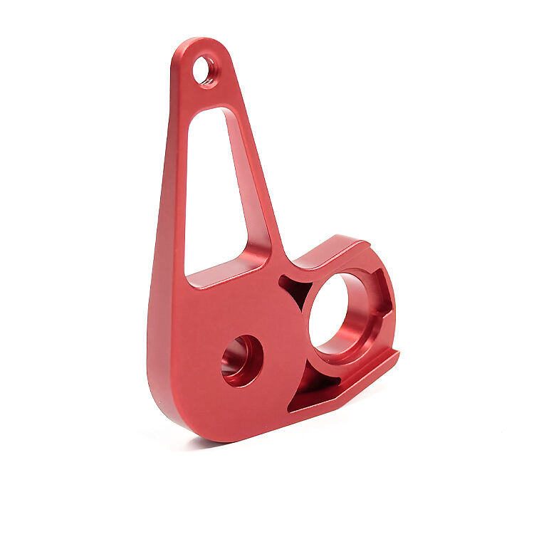 Precision CNC Machined Component with Vibrant Red Oxidation Finish for Enhanced Durability and Aesthetic Appeal manufacture