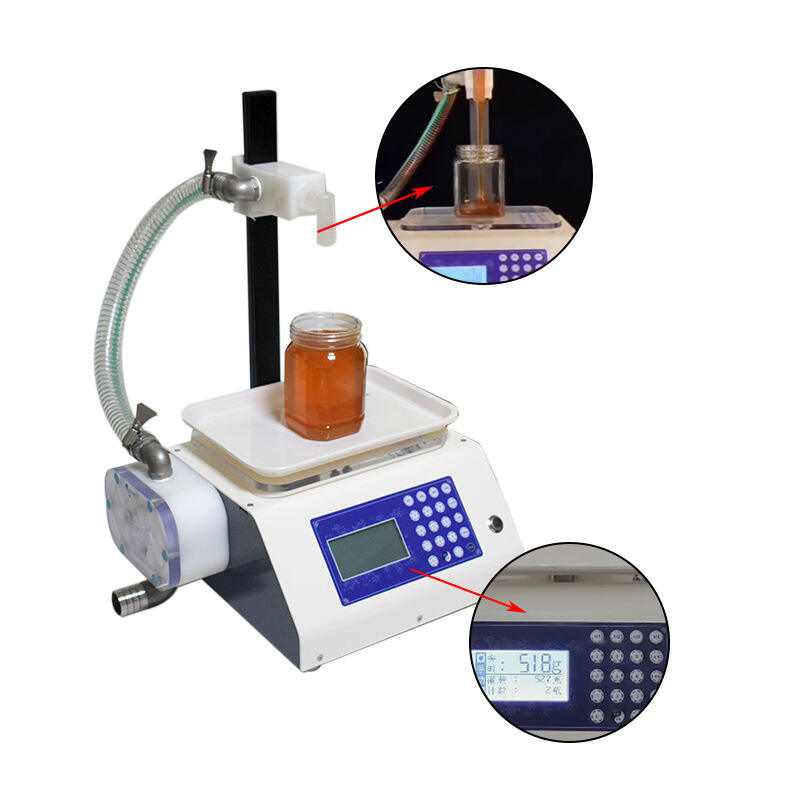 summus efficientiam anti-occidere crustulum saturitatem apparatus: cibus-gradu automatic mel filler certa mensuras 100-5000g