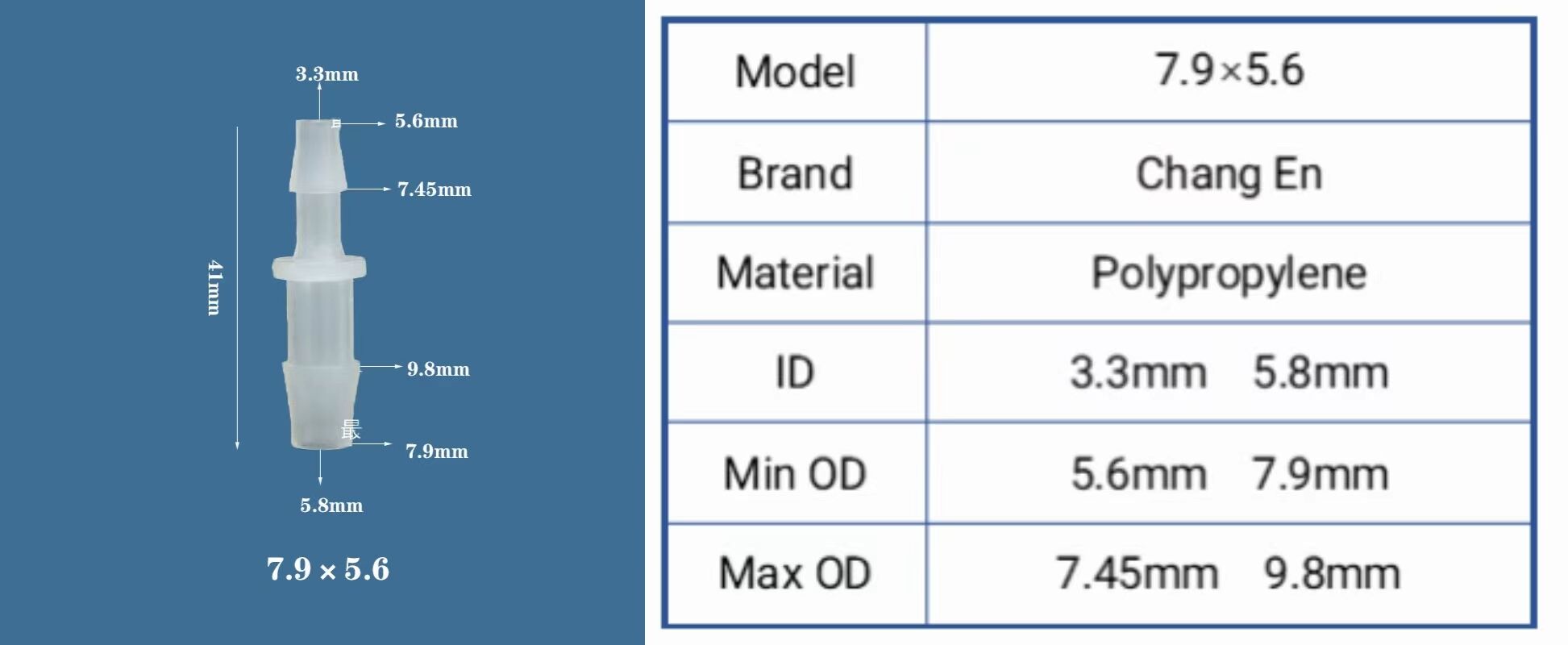 Flexible hose connector pp plastic straight through joint pipe reductor fittings manufacture