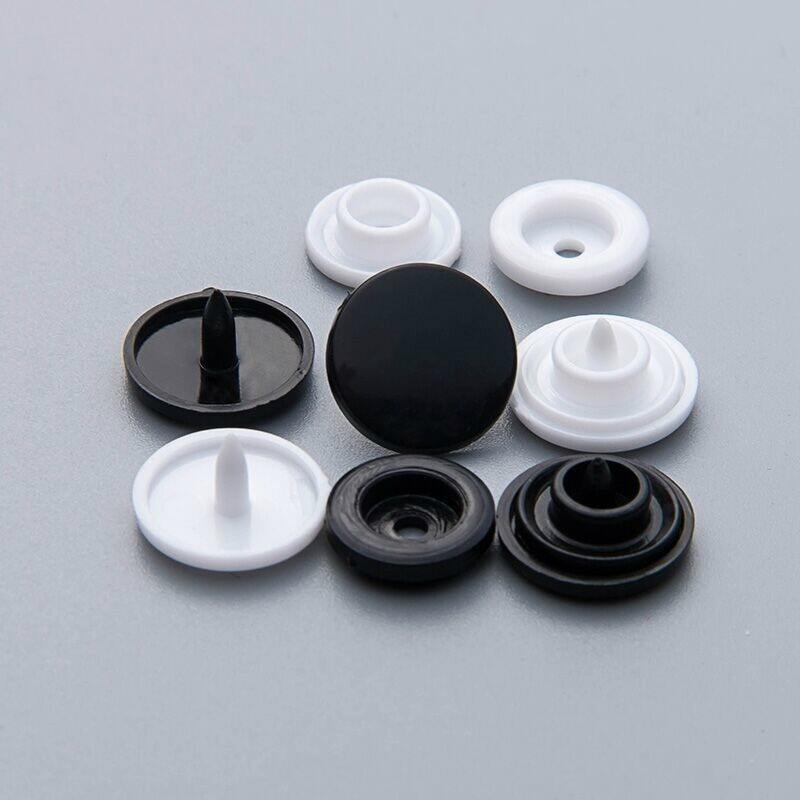 T3 T5 T8 4 part snap fastener plastic snap button for baby garment clothes