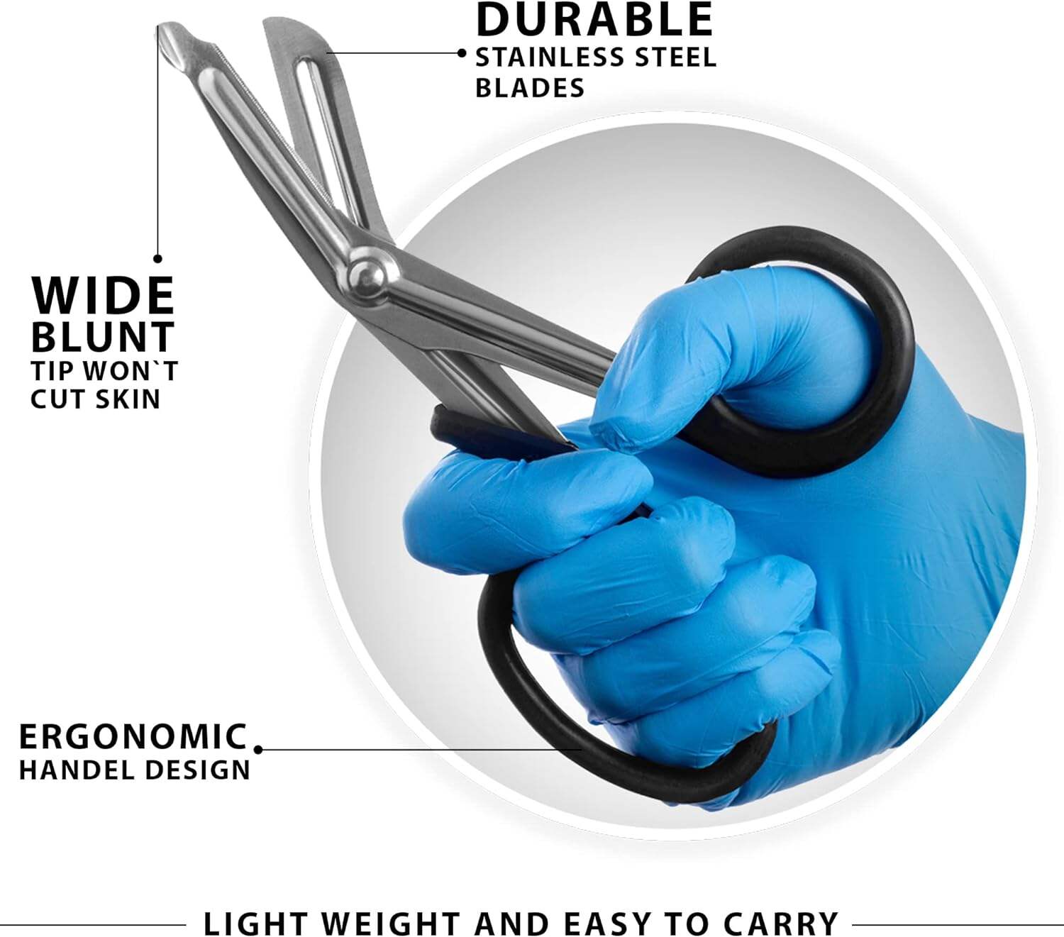 Anthrive 6inch First Aid Outdoor Stainless Steel Non-Stick Scissors Medical Bandage Scissors EMT Trauma Shears details