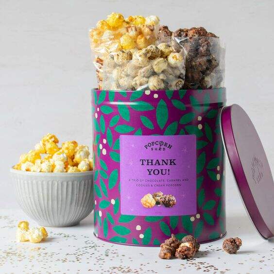 Christmas Gift Metal  Food Popcorn Bucket Tin Containers Handle Bucket Tin Can For Popcorn Packaging supplier