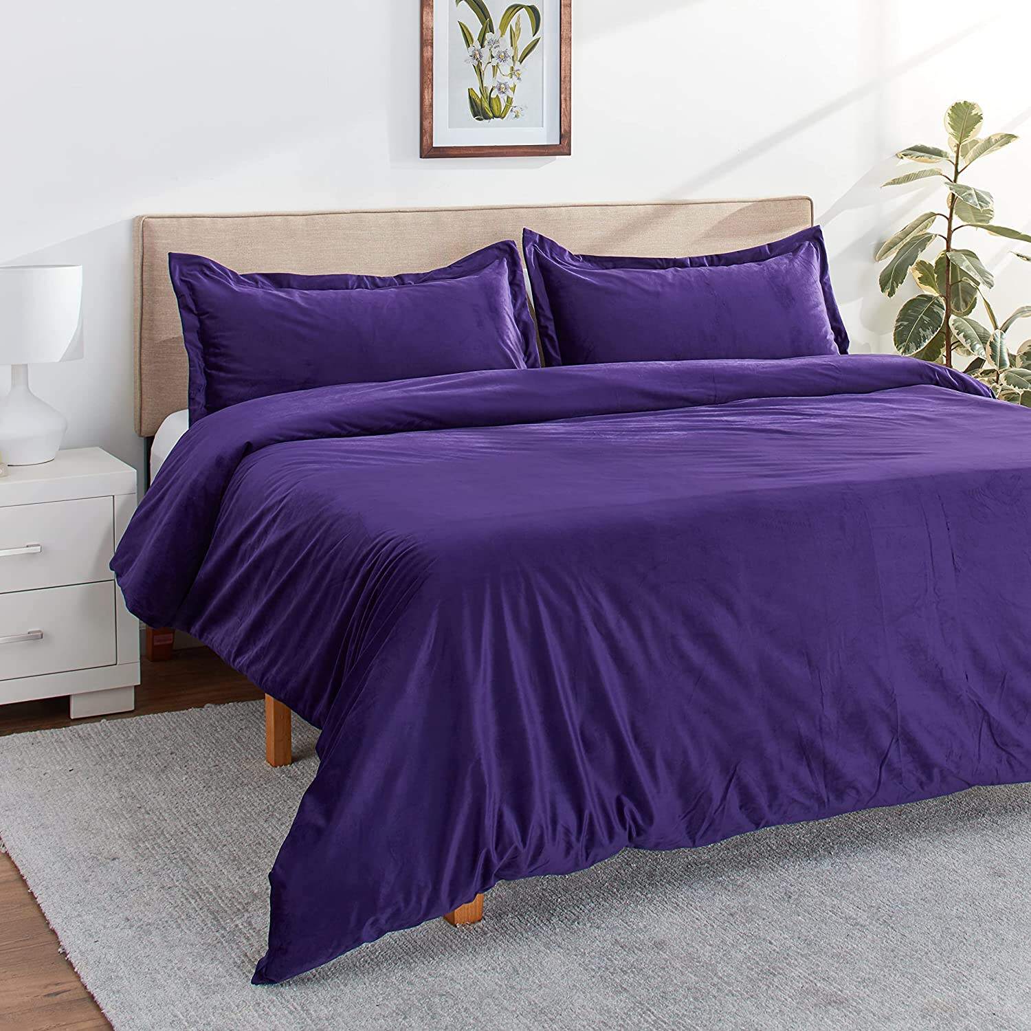 Wholesale 3 Pieces Winter Soft Thick bedding set Velvet comforter Oversized Solid duvet set details