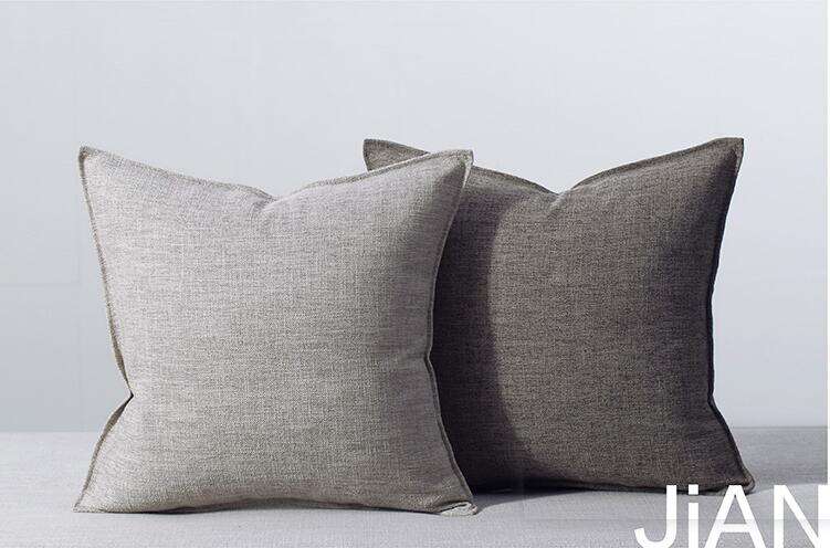 North Europe pure color holds pillow for leaning on cushion bed square Modern and contracted style details