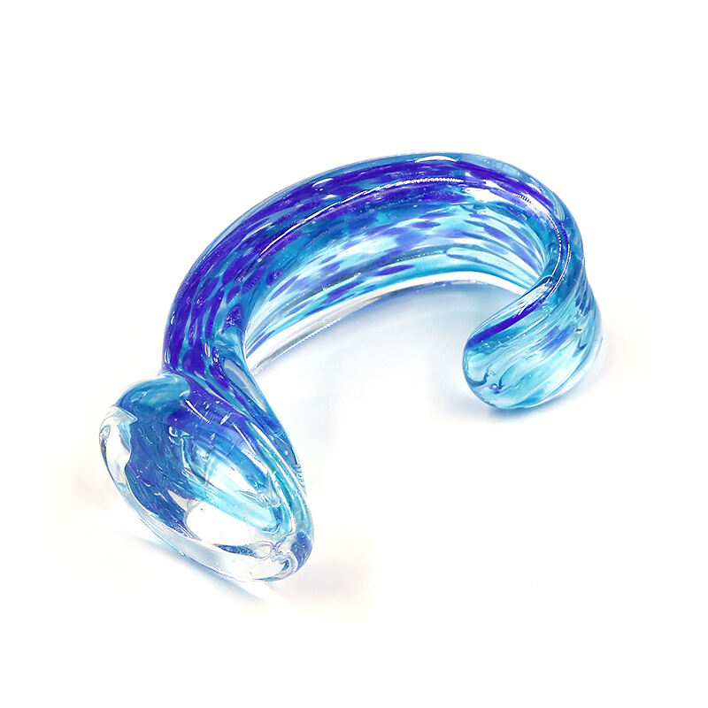 New Arrival Decorative Handmade Murano Lampwork Fusing Glass Craft Ocean Sea Wave Figurine supplier