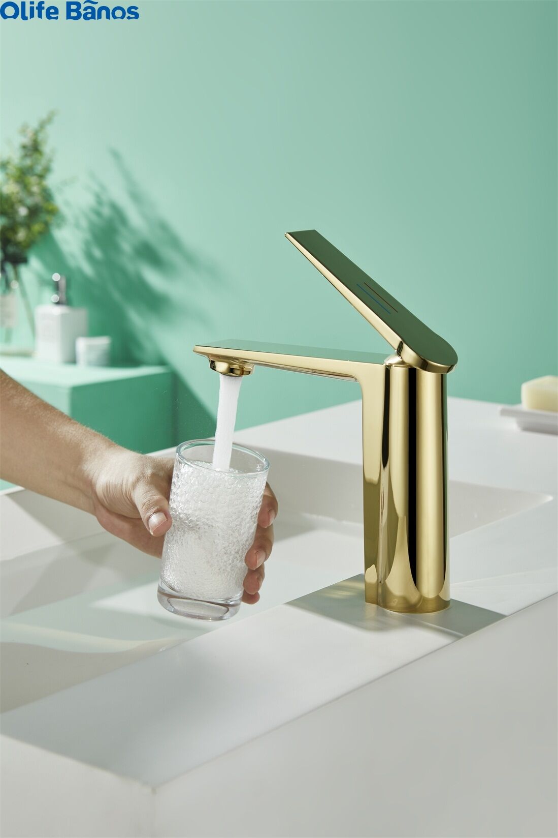 Kaiping Factory Single Handle Bathroom Faucet Brass  Gold Hot Cold Water Tap Basin Sink Faucet manufacture