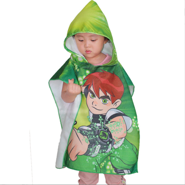 Hot sale Microfiber Quick-Dry Beach Bath Towels Kids Hooded Poncho Towel manufacture