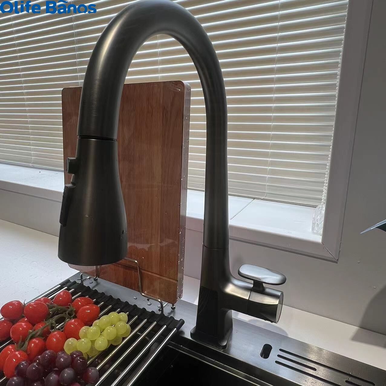 2023 Hot Sale Single Bowl 304 Stainless Steel  Kitchen Sinks  With  Knife Holder Wood Board Holder supplier