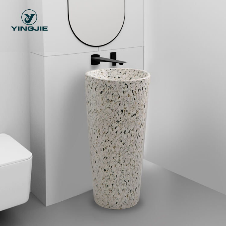 ceramic sanitary ware customization pattern made in China handmade one piece big freestanding basin