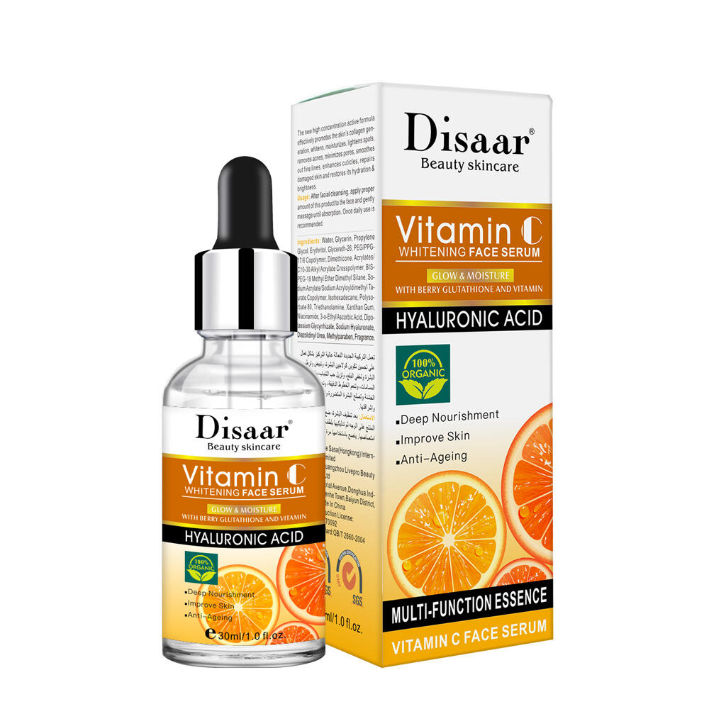 Disaar Organic Facial Deep moisturizing Whitening Vitamin C With Hyaluronic Acid Serum For Face