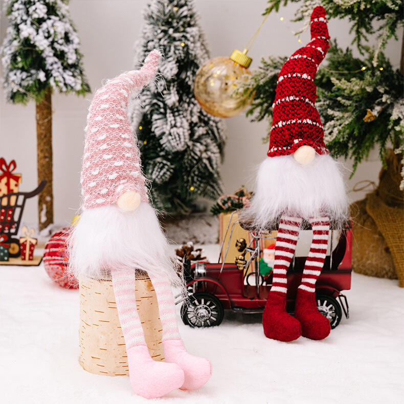 Gnome Christmas Plush Gnomes Gonk Christmas Santa With Long Legs Desktop Ornament supplier