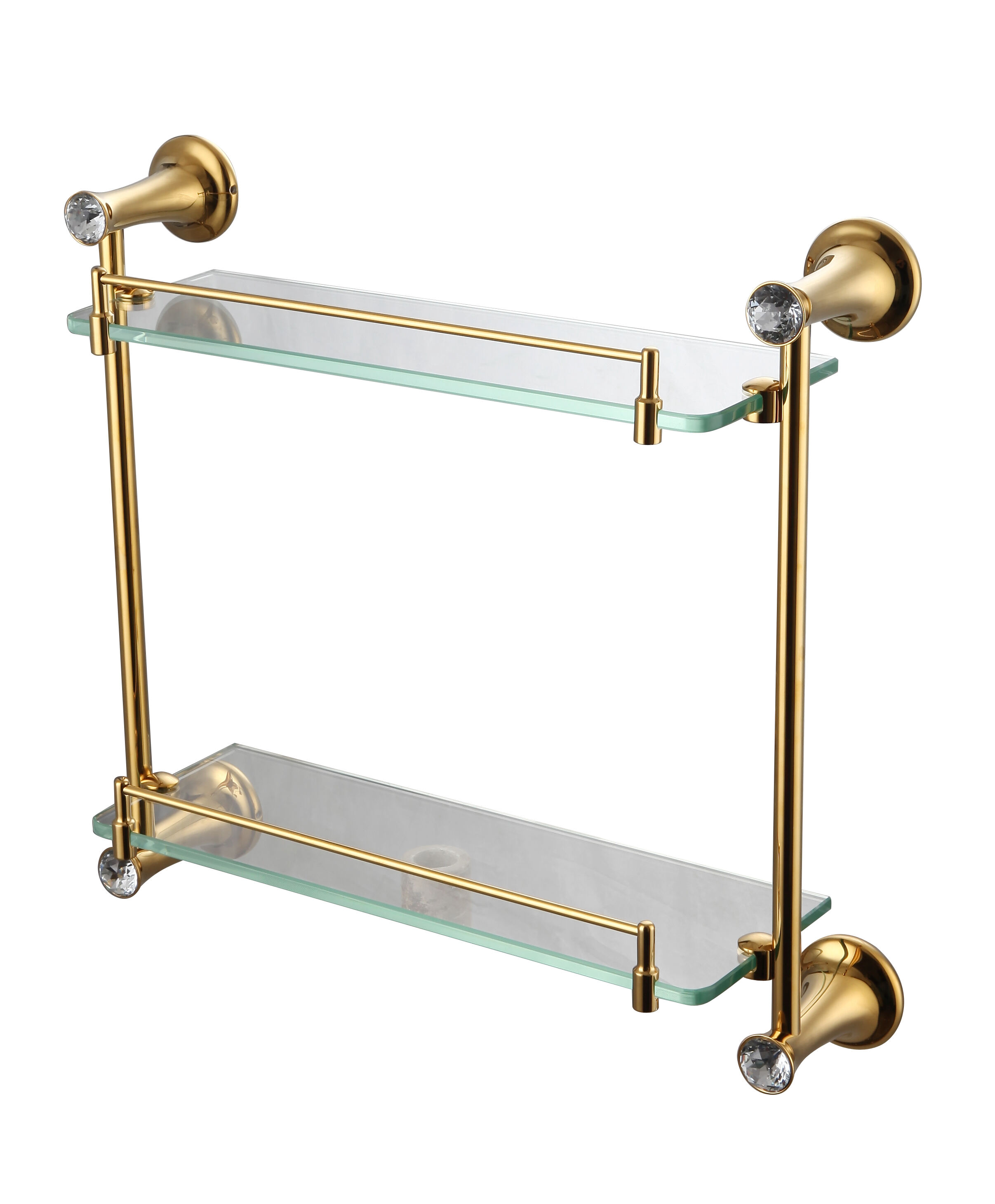 2023 new trend retro rose gold bright gold  brass base 5 pcs  bathroom accessories fittings towel rack for hotel details