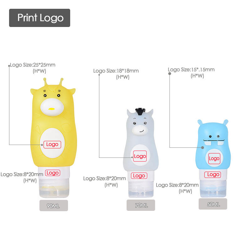 Cartoon Cute Empty Squeeze Silicone Travel Bottle factory