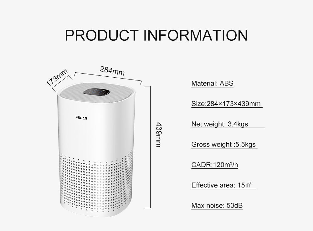 New Arrival Tabletop Hepa 13 Cool Air Purifier High-Strength Abs Ionizer Personal Formaldehyde Remove Bedroom Air Cleaner supplier