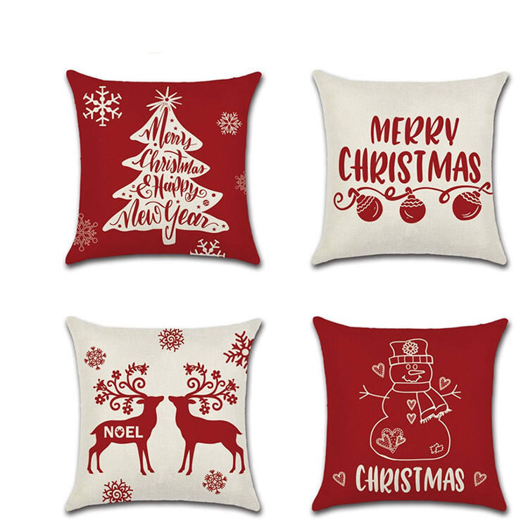 New design digital print Christmas pillow case details