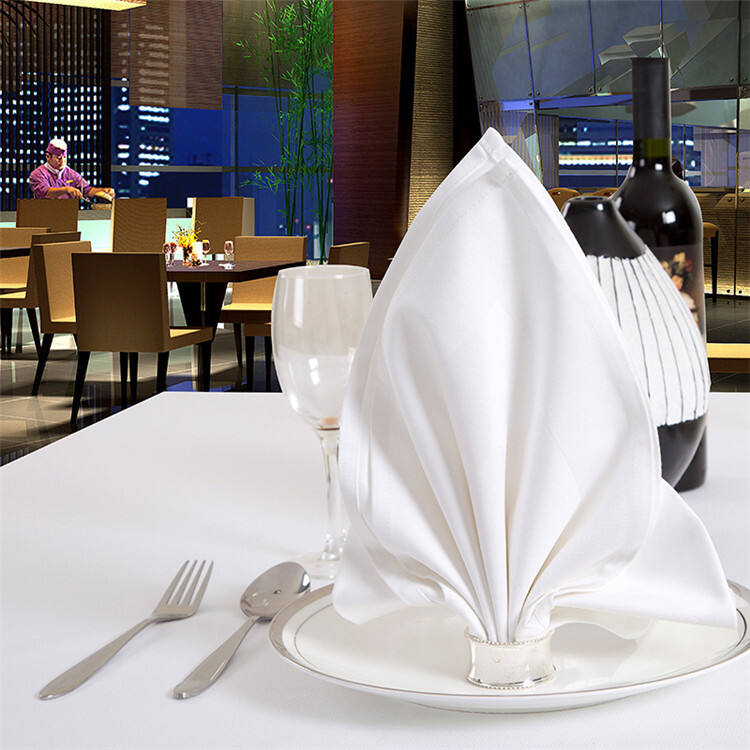 High quality hotel restaurant 100% cotton natural linen square napkins supplier